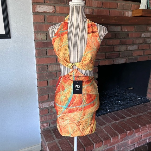 NWT Revolve x Farai  London Gaia Mini Dress in Canary Yellow Sz S - Picture 3 of 9